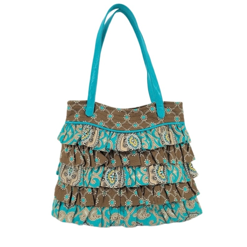 Vera Bradley "Totally Turq Turquoise"  Cha Cha Handbag Purse